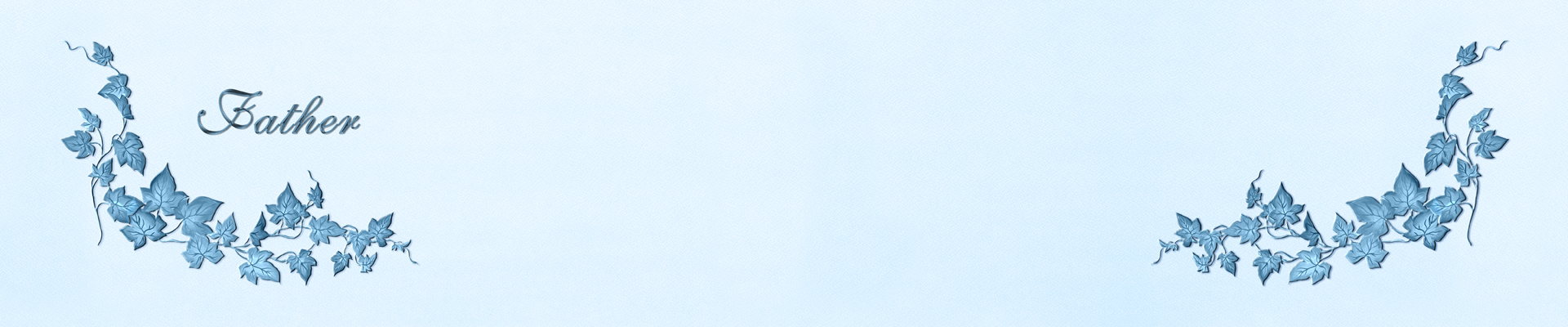 P FC 509 BL BL Corner Ivy Father Blue Faux PRINT